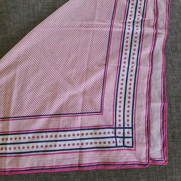 Vintage 60s Handstitched Sheer Bandana Hankerchief - Picture 5 of 7